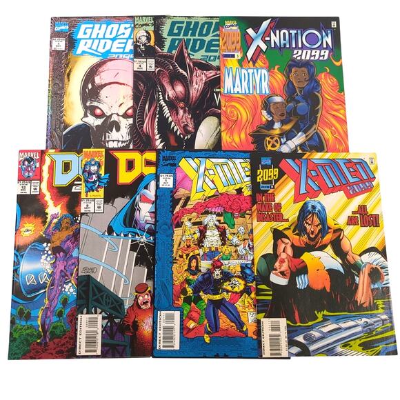 Marvel 2099 Comic Book Lot of 7 X-Men Ghost Rider Doom X-Nation VF+ 1st Issues - Picture 1 of 7